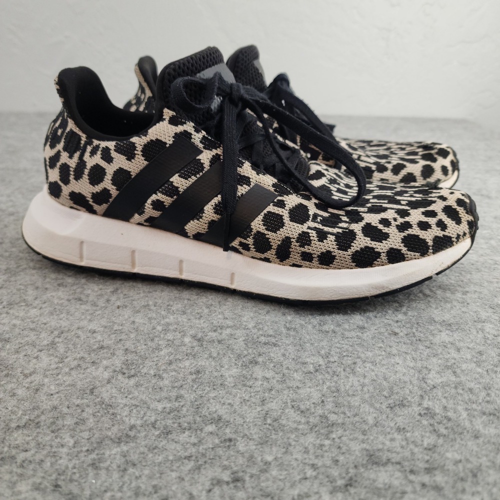 Adidas Swift Run X 8.5 | Leopard Print Black Beige Running Sneakers Womens